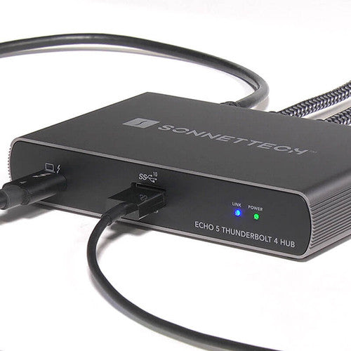 Sonnet Echo 5 Thunderbolt 4 Hub - Four Thunderbolt 4 Ports, USB 3.2 and 8K Display Support Sonnet Echo 5 Thunderbolt 4 Hub - Four Thunderbolt 4 Ports, USB 3.2 and 8K Display Support